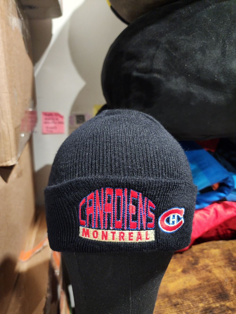 Vintage Montreal Canadiens Kids Black Beanie Hat